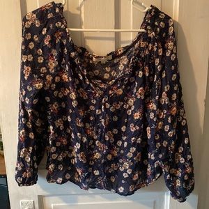 Rewind blue floral top